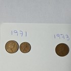 Uk Great Britain England 1 New Penny   1 Penny Coin Lot 1971-1987