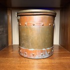 Antique Copper   Brass Rivet Bucket - England 1800s