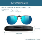 Clip-on Glasses Case Slim Hard Shell Retro Black Storage Box For Eyewear