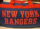 1989-91 Troy Mallette  26 Game Used Small Equipment Bag Ny Rangers Lw   Blood 