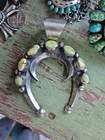 Sterling Palomino Chimney Butte Native American Naja Squash Blossom Pendant 