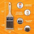 12 Pack - 2 5  Flat Brushes For All Latex And Oil Paints   Stains