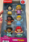 New Fisher-price Disney Princess Little People Set Of 6 Characters Figures