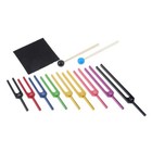 9 Solfeggio Tuning Fork Set Aluminum Alloy Meditation Medical Therapy Relaxation