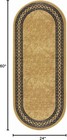 Alfombras Modern Bordered 2x5 Non-skid Non-slip Low Profile Pile Rubber Backing