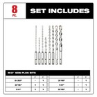 Milwaukee Tool 48-20-7673 8 Pc  2-cutter M 2 Sds-plus Rotary Hammer Drill Bit
