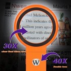  30x 40x Magnifying Glass With Light And Stand  Non-rechargeable  Folding