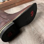 Men s Soft Toe Work Boots American Flag Style Leather Inside Shaft Rubber Sole