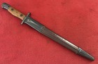 India Patt  No  1 Mk Ii Rifle Bayonet   Leather Scabbard J helum 12-43 45 nice 