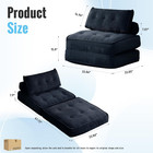 Folding Sofa Bed Convertible Sleeper Chair 33  With Pillow Futon Boneless Couch