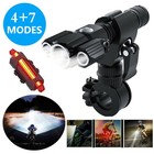 Super Bright 20000lm Led Mtb Bike Headlight Front Rear Light Set Usb Rechargable