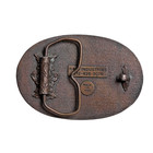 Vintage Brass Belt Buckle W r Logo     R m Industries Usa     Western Cowboy Rodeo