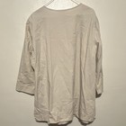 Michael Kors Women   s Plus 2x Beige Solid V-neck 3 4 Sleeve Beaded Tunic Blouse
