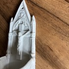 Vintage French Holy Water Font Ceramic White 6 5    Crucifix  Gothic Cathedral