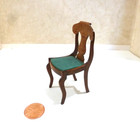 Roger Gutheil Dollhouse Miniature Chair W silk Seat Labeled Strong Museum 1988