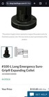  new  Hardinge 5c Emergency Collet - 100-l  long  For Sure Grip 5c  100