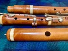 8-key Vintage Flute Boxwood  ger silver bone mid 1800 new Repair   Pads   Case
