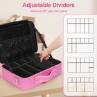 Makeup Case Large Makeup Bag Professional Train Case Travel Cosmetic Organizer B