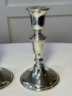 Pair 2  Empire Pewter Weighted 6 75    Candlesticks candle Holders 3 75   w clean