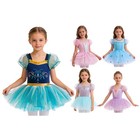 Kids Girls Leotards Ballet Dress Tutu Dancewear With Built-in Briefs Outfit