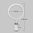 40 Pack Metal Curtain Rings With Clips  Curtain Clip Rings Hooks For Hanging    