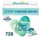 Pampers Aqua Pure Sensitive Baby Wipes  13 Packs  728 Ct  free Shipping          