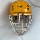 Cooper Sk600 Vintage Hockey Helmet Yellow White Cage Senior Made In Canada