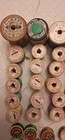 193 Vintage Wooden Sewing Thread Spools Coats   Clark s  Belding  Talon Antique 
