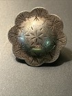 One Pair Vintage Sterling Silver Bridle Loop Conchos 1 25    Diameter