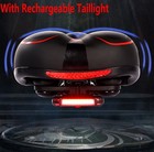 Bike Bicycle Saddle Seat Gel Cushion Sporty Soft Comfort Pad With Led Taillight