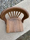 Oak Library Desk Chair Top Only