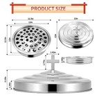 Stainless Steel Communion Tray With Lid - 40 Holes Church Communion Supplies    