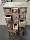 Vintage Antique Italian Market Multi Drawer Cabinet - 21 Drawers  30x13x10   