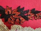 Vintage Lot Of 13 Sequin Beads Salvaged Dress Applique Sewing Parts Rare