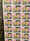 Framed Complete Sheet Of 40 Elvis Presley Stamps