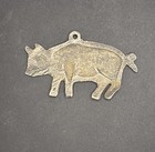 19th Century Vintage Milagro Charm Mexican Folk Art Silver Exvoto Nicho