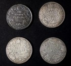 Lot Of 4 Canadian Quarters Silver George V