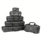 6 Sizes Black Hard Shell Pp Toolbox Shockproof Portable Tool Storage Case