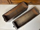 Vtg Antique Treadle Sewing Machine Drawers Set Of 2 Wooden Singer Cabinet Box