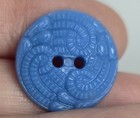  24  Vintage Mcm Baby Blue Embossed Ornate Design Two Hole Buttons Lot
