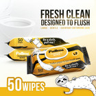 Pack Of 3  150 Counts - Flushable Wipes For Adults  Woman  Man  Family - Travel 