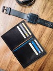 Men   s Slim Genuine Leather Credit Card Holder     Bifold Rfid Blocking Wallet
