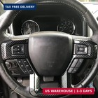 Keptrim For F-150 Abs Carbon Fiber Steering Wheel Cover Trim For 2015 2016 2017
