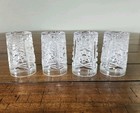 Vintage Pressed Glass Shot Glasses Mini Tumblers 2 5    Clear Set Of 4