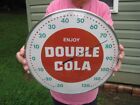 Enjoy Double Cola Round Thermometer With Dome Glass Face Sign B7431