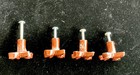 Set Of 4 Vintage 2  Fleur De Lis Furniture Hardware Brown Cast Metal Pulls