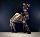 8    Wooden Camel W  Brass Details From India  Beautifully Crafted 