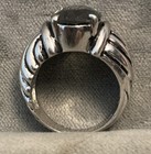 Vintage Unisex Sterling Silver Ring Size 7 Vintage  8 4 Grams  Green Amethyst 