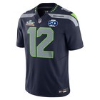 Nwt Men s Seahawks 12s Fan Navy Super Bowl Lx Patch  Stitched Jersey