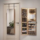 47 2  Led Jewelry Mirror Cabinet Wall door Mounted Jewelry Organizer Gift Idea